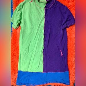 Vintage style Uniquely Customized shirt multi colored Mens small
